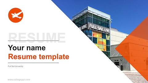 Full Sail University Resume PPT Template
