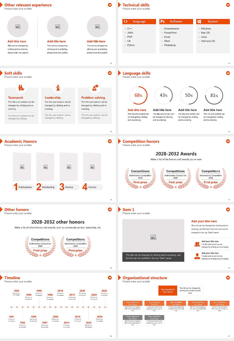 Full Sail University Resume PPT Template16:9 ratio PPT effect preview image3