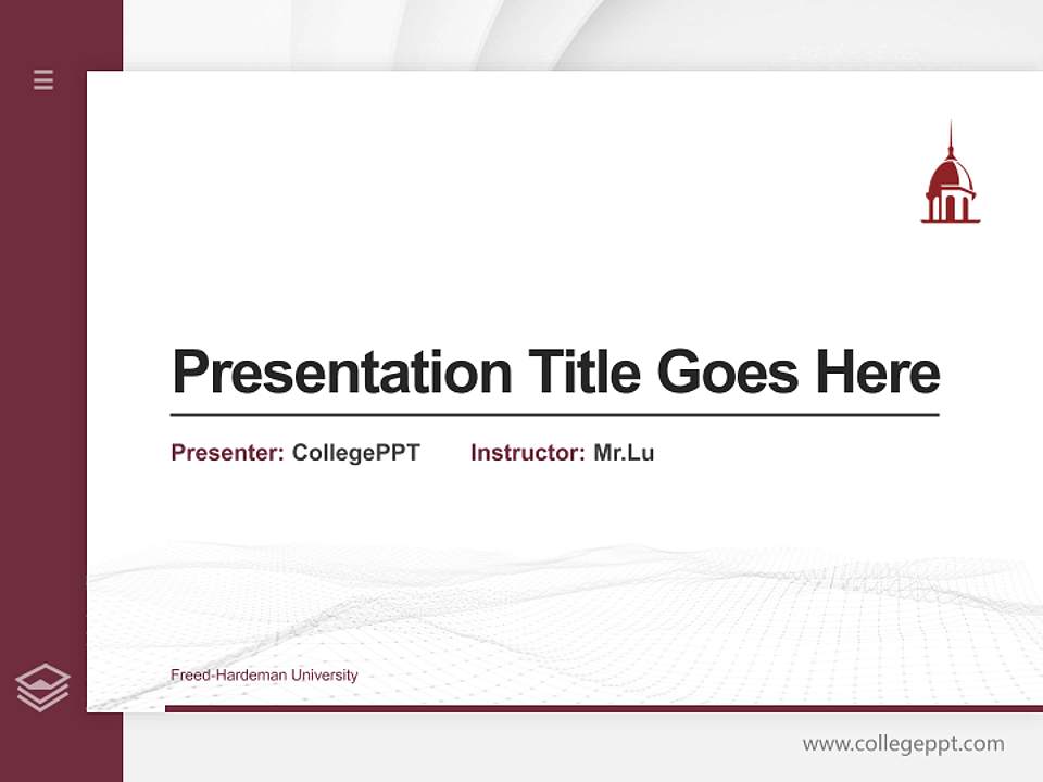 Freed-Hardeman University Thesis Proposal/Graduation Defense PPT Template4:3 ratio PPT effect preview image5