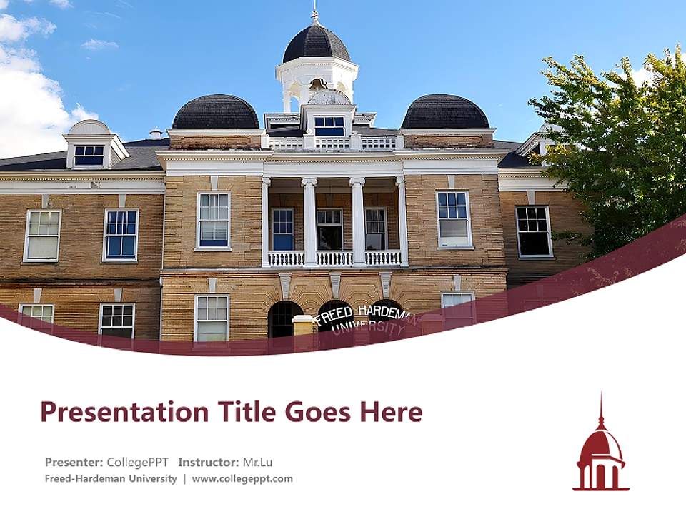 Freed-Hardeman University Course/Courseware Creation PPT Template4:3 ratio PPT effect preview image5