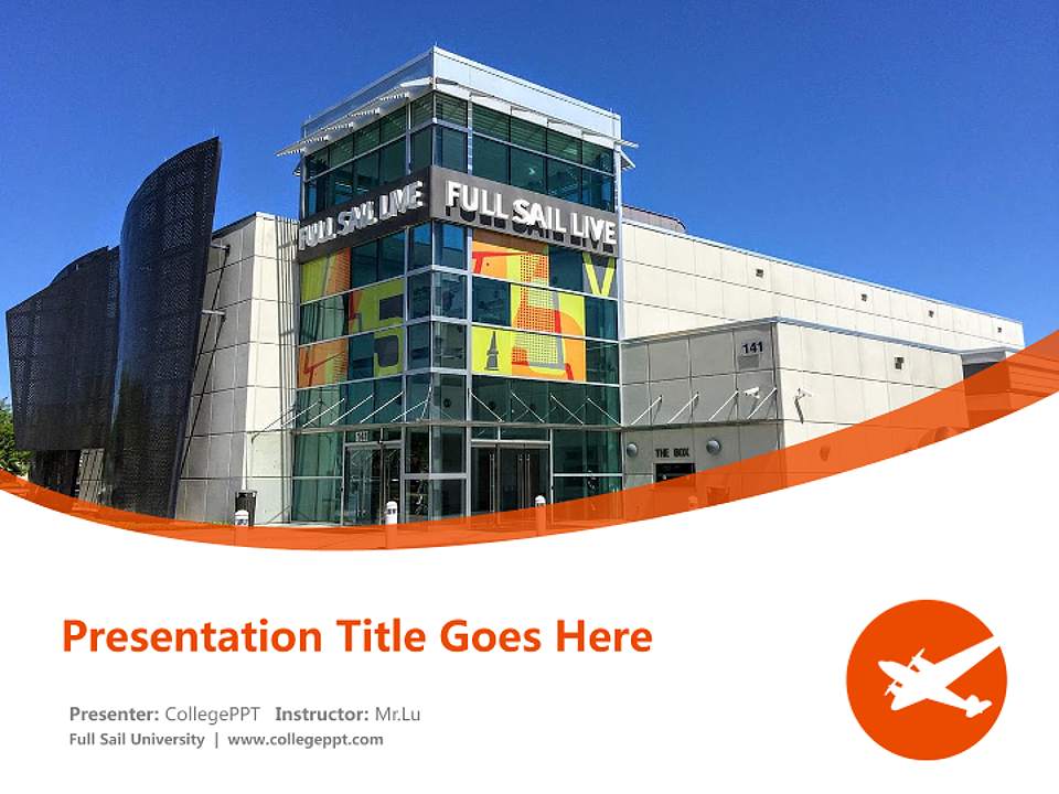 Full Sail University Course/Courseware Creation PPT Template4:3 ratio PPT effect preview image5