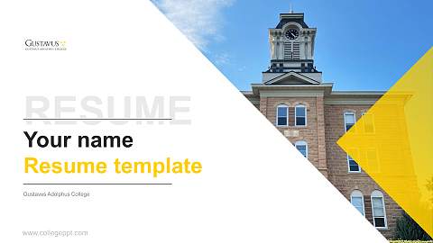 Gustavus Adolphus College Resume PPT Template