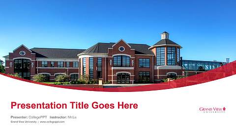 Grand View University Course/Courseware Creation PPT Template