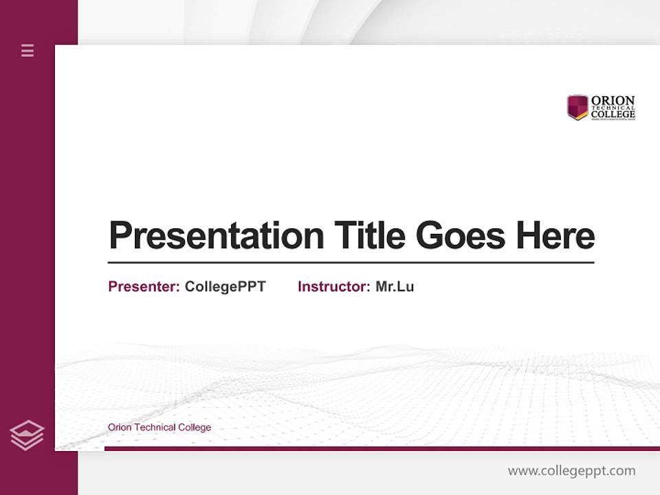 Orion Technical College Thesis Proposal/Graduation Defense PPT Template4:3 ratio PPT effect preview image5