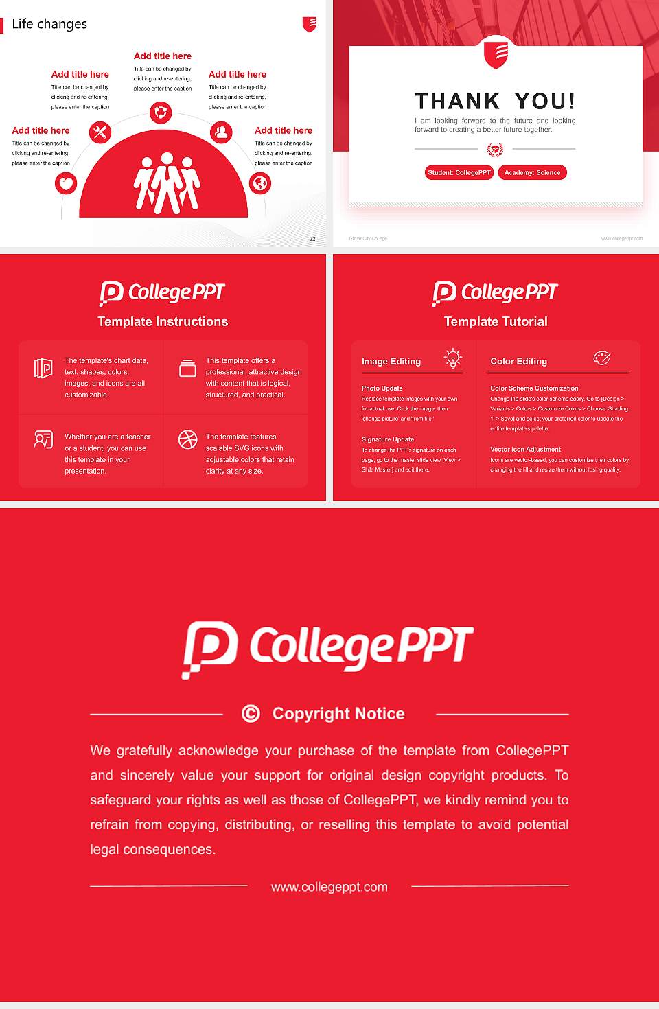 Grove City College National Scholarship Defense PPT Template4:3 ratio PPT effect preview image4