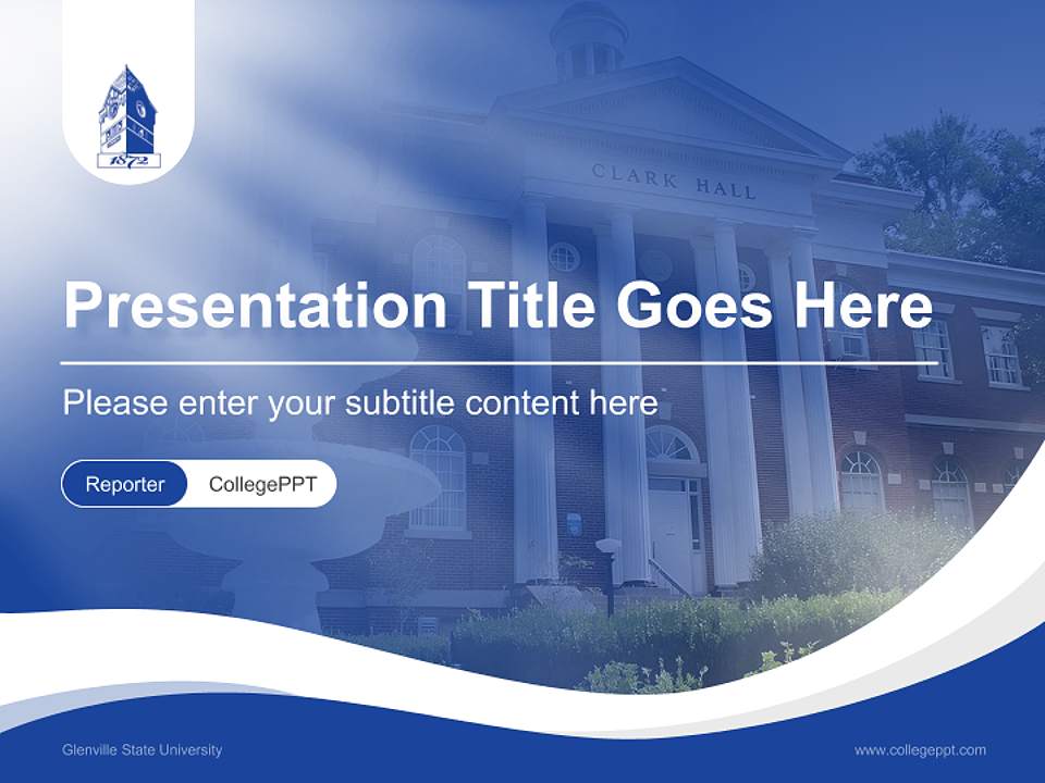 Glenville State University Lecture Sharing and Networking Event PPT Template4:3 ratio PPT effect preview image4