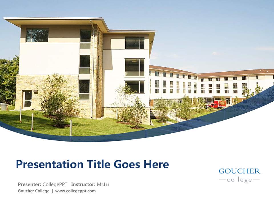 Goucher College Course/Courseware Creation PPT Template4:3 ratio PPT effect preview image5