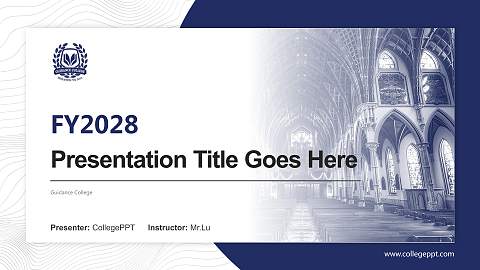 Guidance College Academic Presentation/Research Findings Report PPT Template