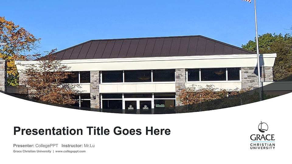 Grace Christian University Course/Courseware Creation PPT Template16:9 ratio PPT effect preview image