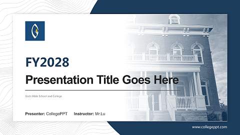 Gods Bible School and College Academic Presentation/Research Findings Report PPT Template
