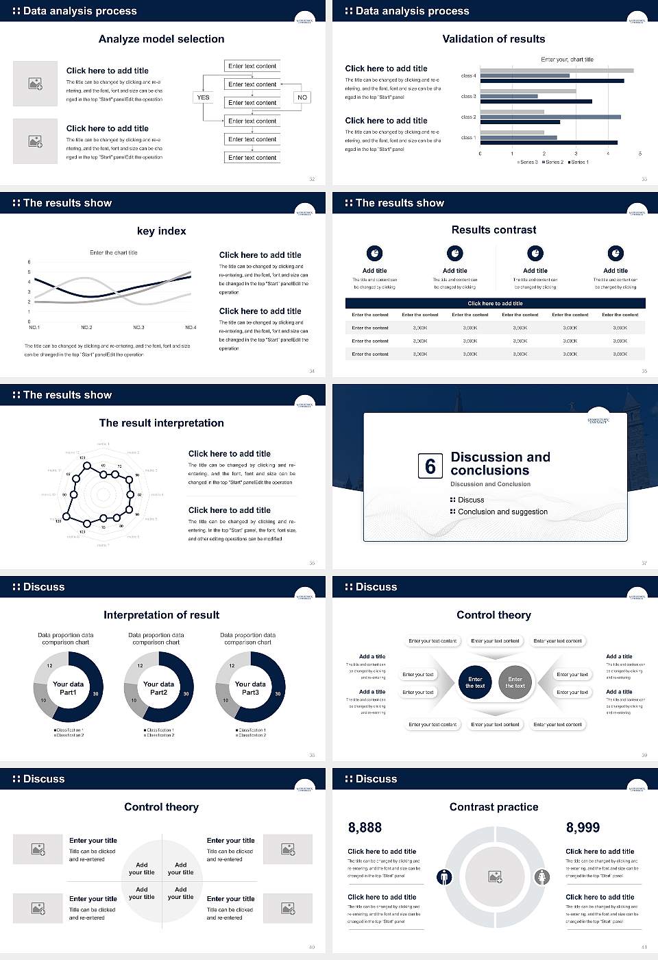 Georgetown University Graduation Thesis Defense PPT Template16:9 ratio PPT effect preview image5