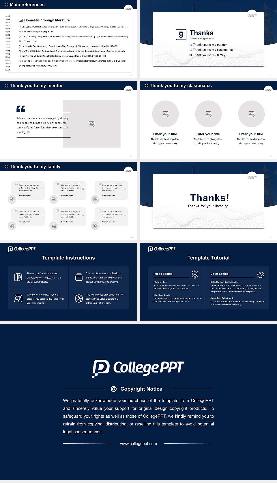 Georgetown University Graduation Thesis Defense PPT Template16:9 ratio PPT effect preview image7