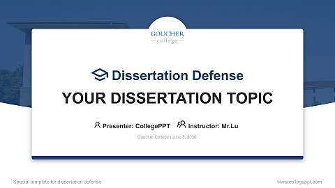 Goucher College Graduation Thesis Defense PPT Template