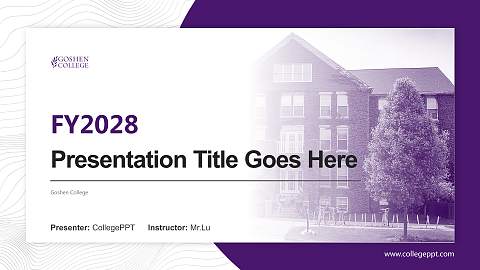 Goshen College Academic Presentation/Research Findings Report PPT Template