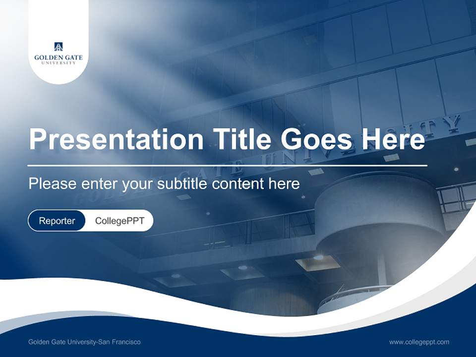 Golden Gate University-San Francisco Lecture Sharing and Networking Event PPT Template4:3 ratio PPT effect preview image4