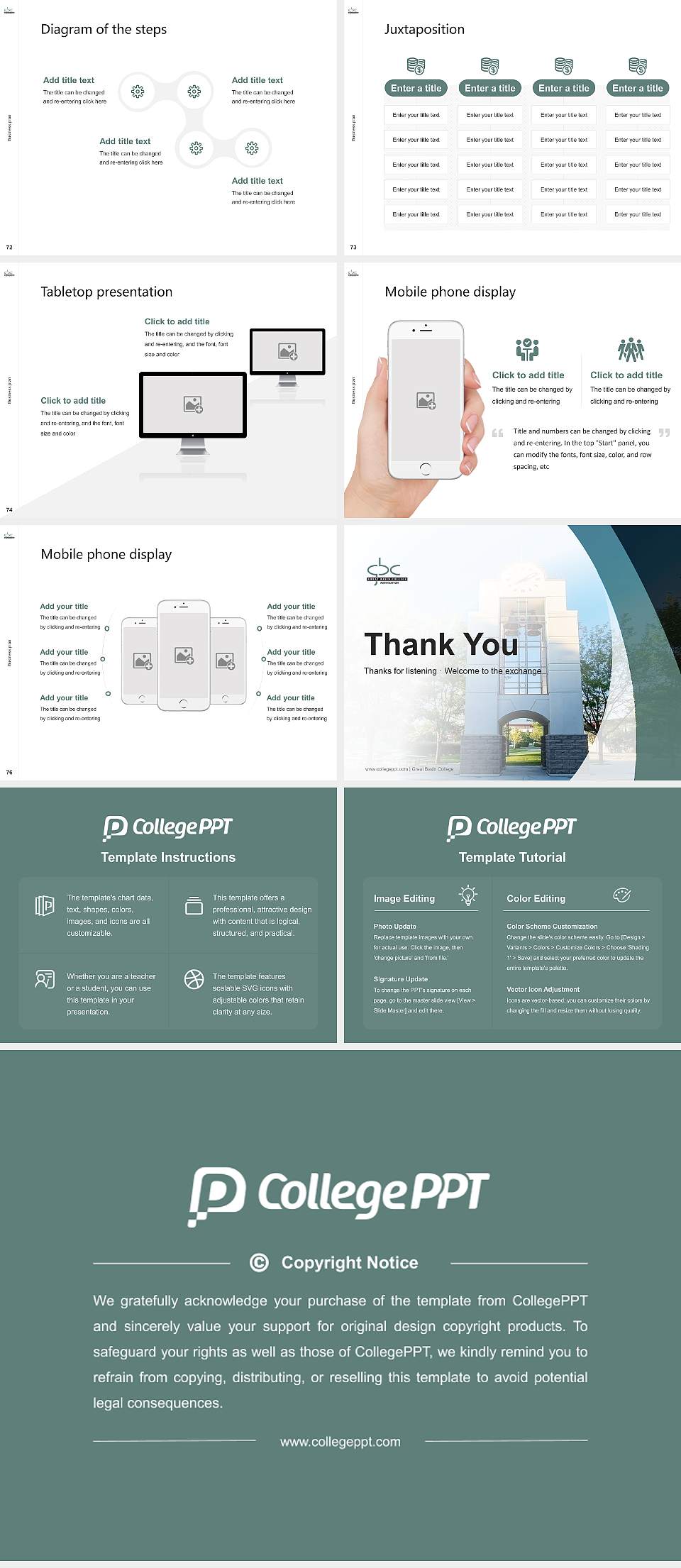 Great Basin College Competition/Entrepreneurship Contest PPT Template4:3 ratio PPT effect preview image9