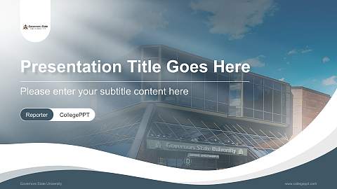 Governors State University Lecture Sharing and Networking Event PPT Template