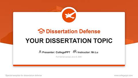 Full Sail University Graduation Thesis Defense PPT Template