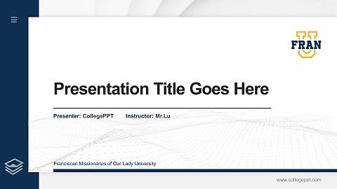 Franciscan Missionaries of Our Lady University Thesis Proposal/Graduation Defense PPT Template