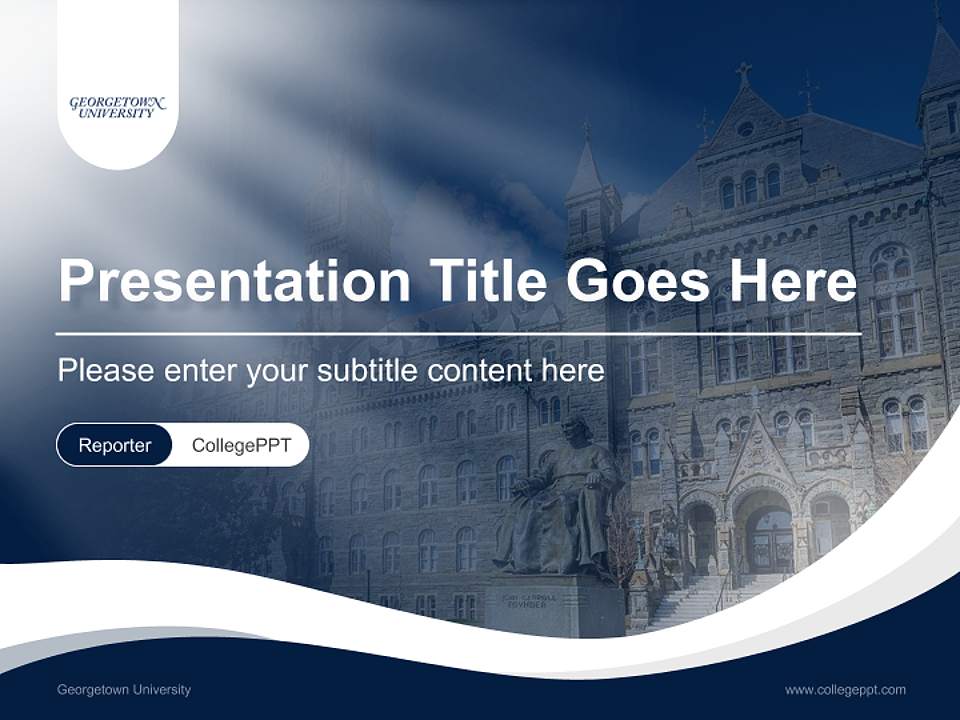 Georgetown University Lecture Sharing and Networking Event PPT Template4:3 ratio PPT effect preview image4