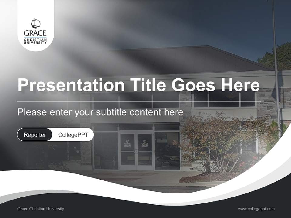 Grace Christian University Lecture Sharing and Networking Event PPT Template4:3 ratio PPT effect preview image4