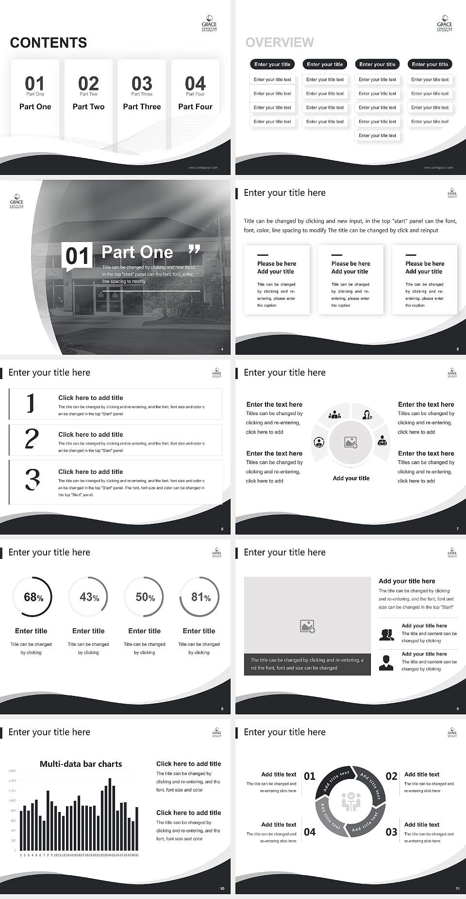 Grace Christian University Lecture Sharing and Networking Event PPT Template4:3 ratio PPT effect preview image2