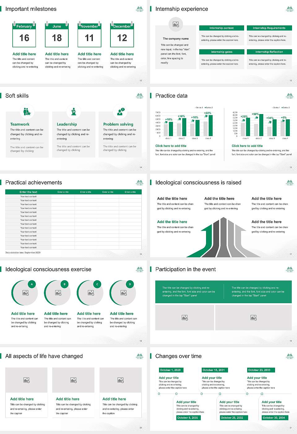 Greensboro College National Scholarship Defense PPT Template16:9 ratio PPT effect preview image3