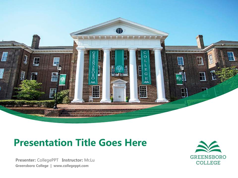 Greensboro College Course/Courseware Creation PPT Template4:3 ratio PPT effect preview image5