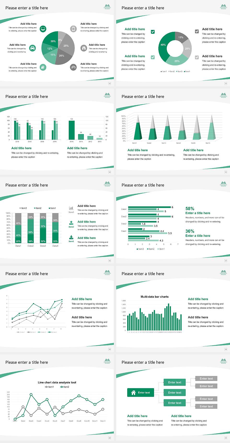 Greensboro College Course/Courseware Creation PPT Template4:3 ratio PPT effect preview image3