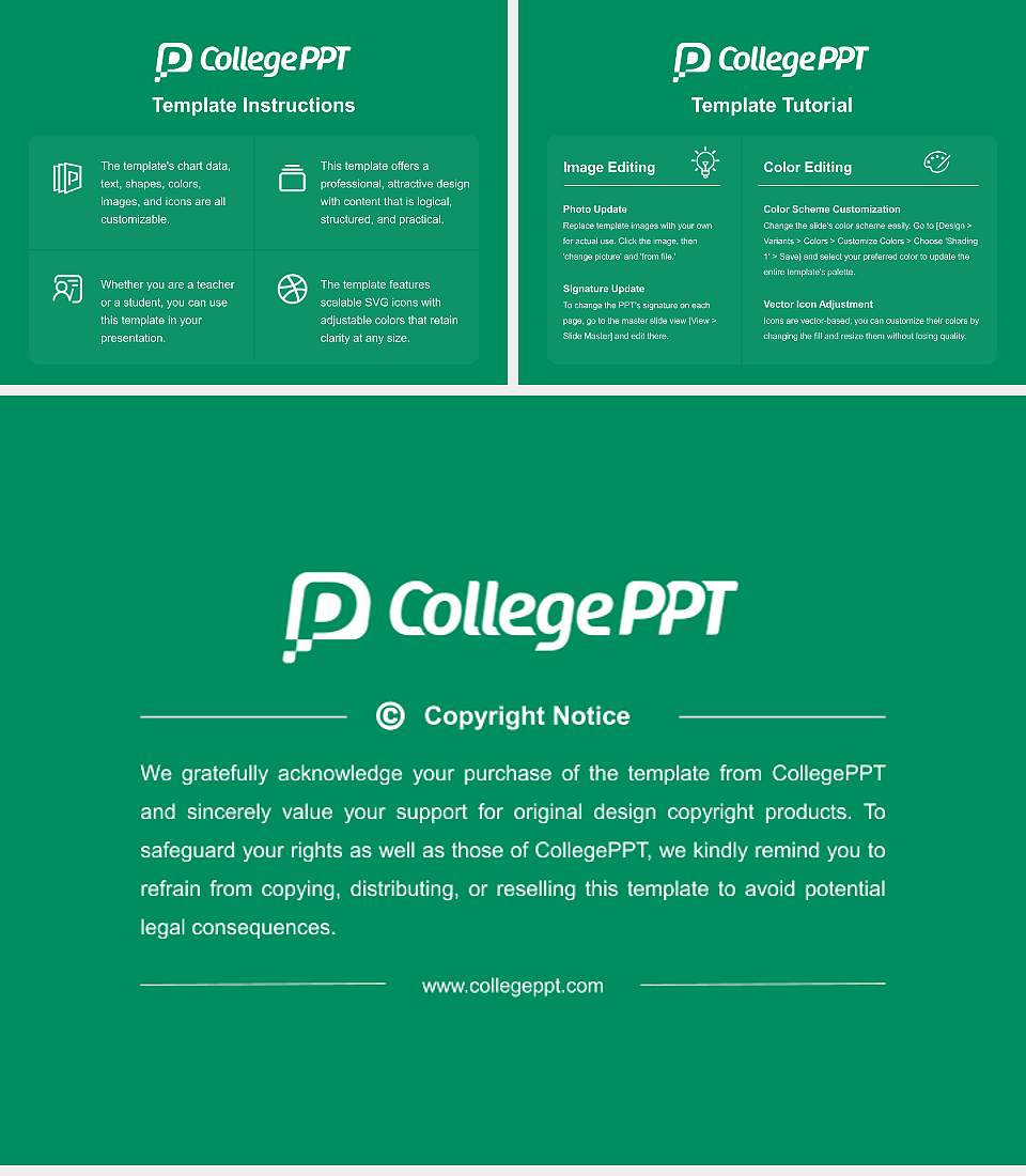 Greensboro College Course/Courseware Creation PPT Template4:3 ratio PPT effect preview image5