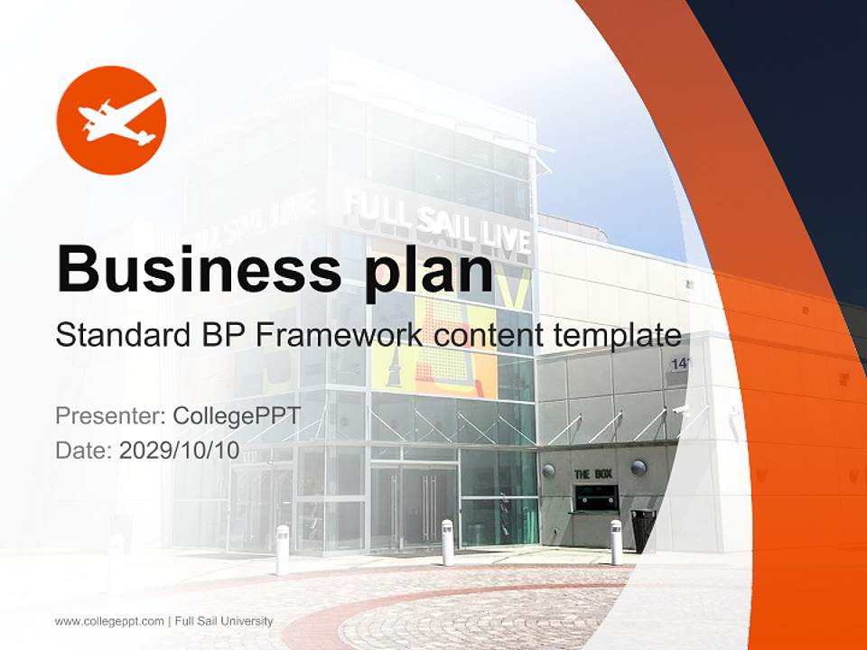 Full Sail University Competition/Entrepreneurship Contest PPT Template4:3 ratio PPT effect preview image9