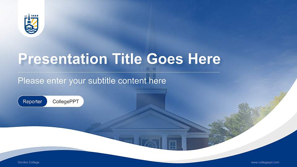 Gordon College Lecture Sharing and Networking Event PPT Template16:9 ratio PPT effect preview image