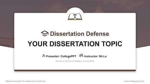 Franciscan School of Theology Graduation Thesis Defense PPT Template