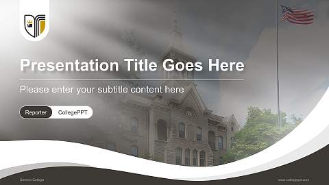Geneva College Lecture Sharing and Networking Event PPT Template