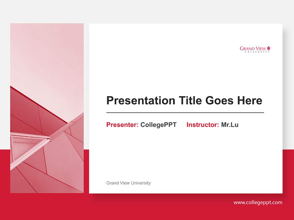 Grand View University General Purpose PPT Template4:3 ratio PPT effect preview image6
