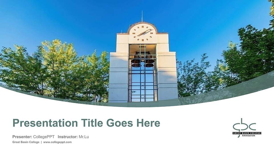 Great Basin College Course/Courseware Creation PPT Template16:9 ratio PPT effect preview image