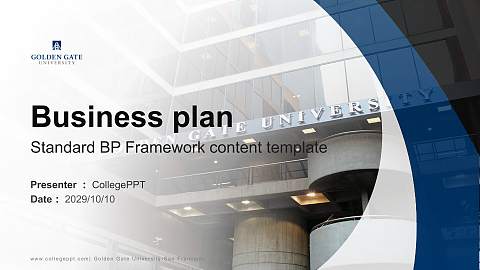 Golden Gate University-San Francisco Competition/Entrepreneurship Contest PPT Template