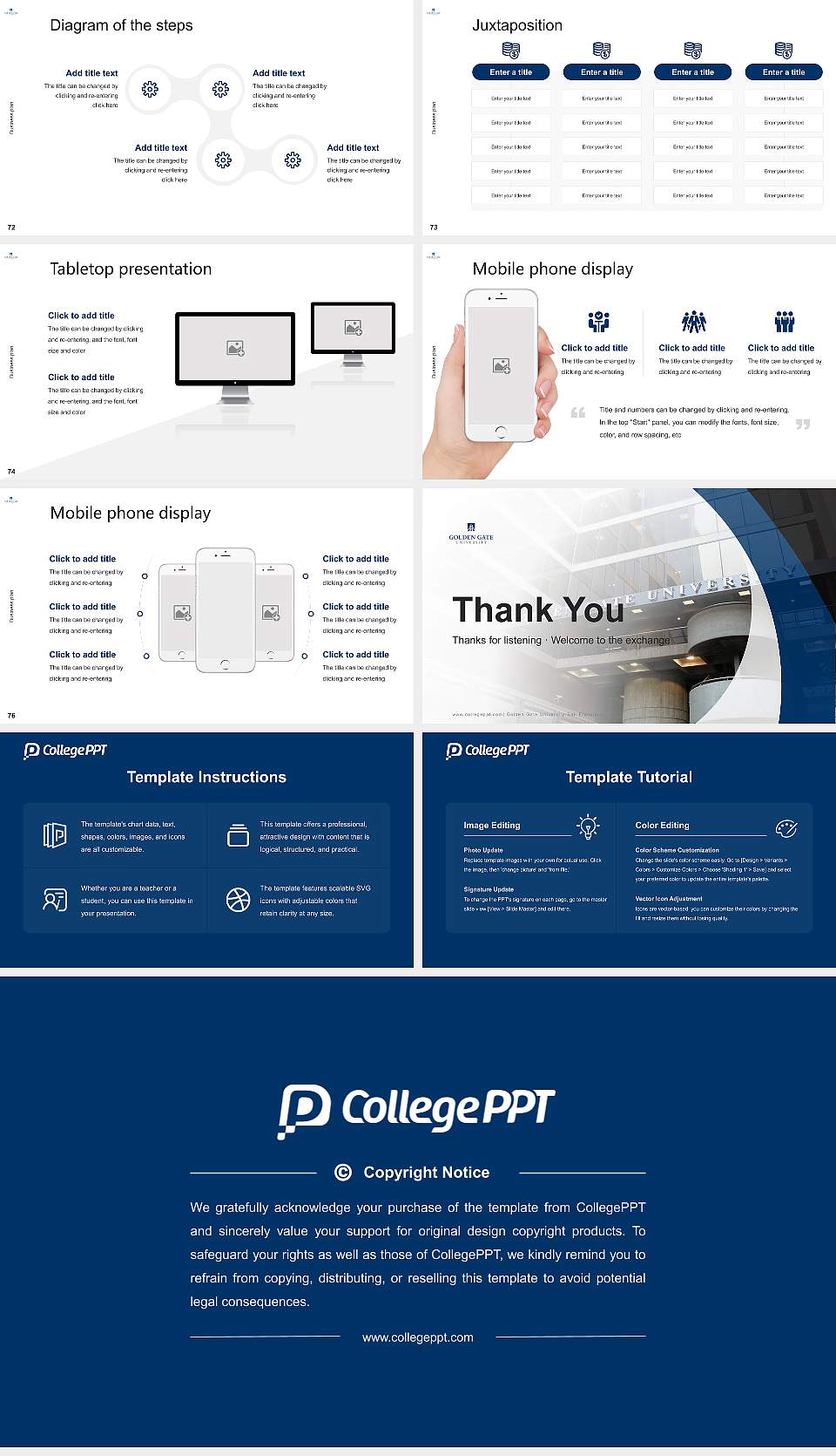 Golden Gate University-San Francisco Competition/Entrepreneurship Contest PPT Template16:9 ratio PPT effect preview image9