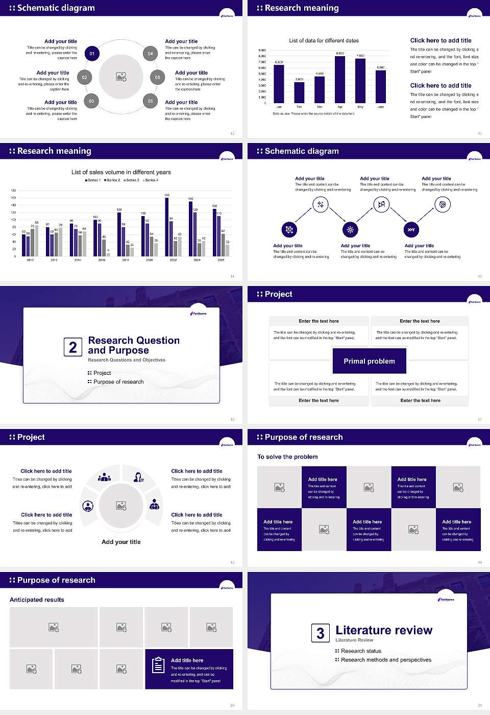 Fontbonne University Graduation Thesis Defense PPT Template16:9 ratio PPT effect preview image3