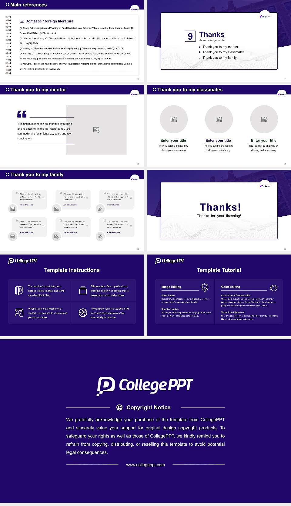 Fontbonne University Graduation Thesis Defense PPT Template16:9 ratio PPT effect preview image7