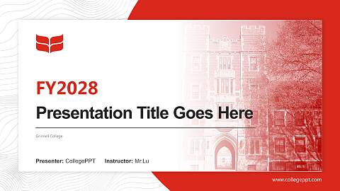 Grinnell College Academic Presentation/Research Findings Report PPT Template