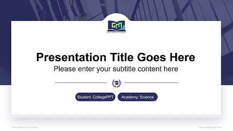 Grace Mission University National Scholarship Defense PPT Template
