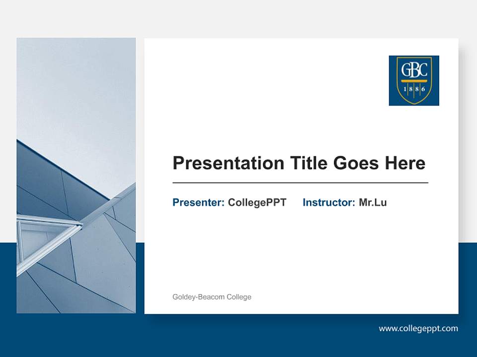 Goldey-Beacom College General Purpose PPT Template4:3 ratio PPT effect preview image6