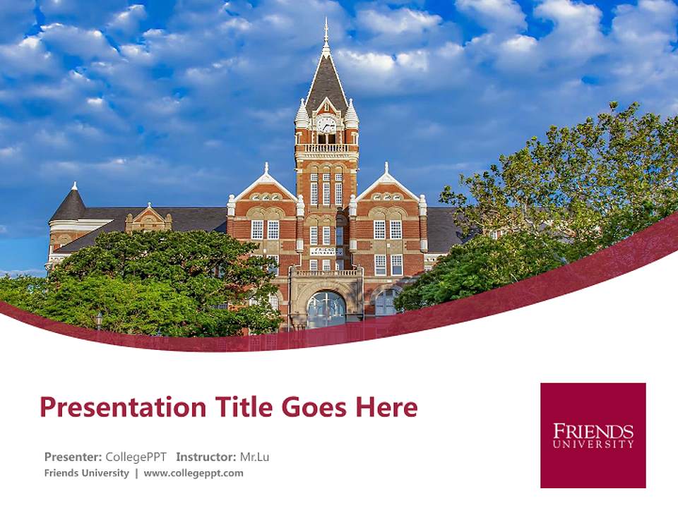 Friends University Course/Courseware Creation PPT Template4:3 ratio PPT effect preview image5