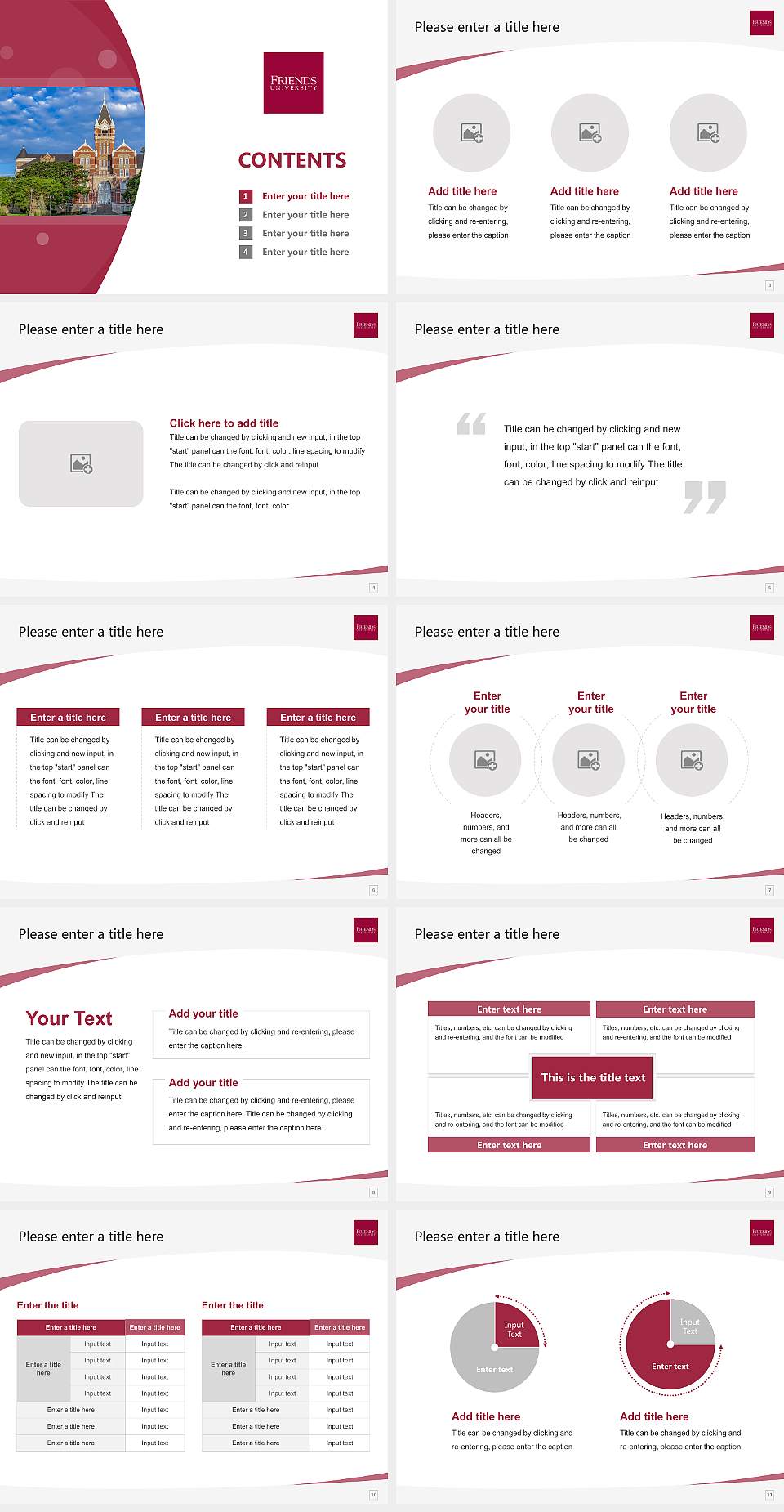 Friends University Course/Courseware Creation PPT Template4:3 ratio PPT effect preview image2