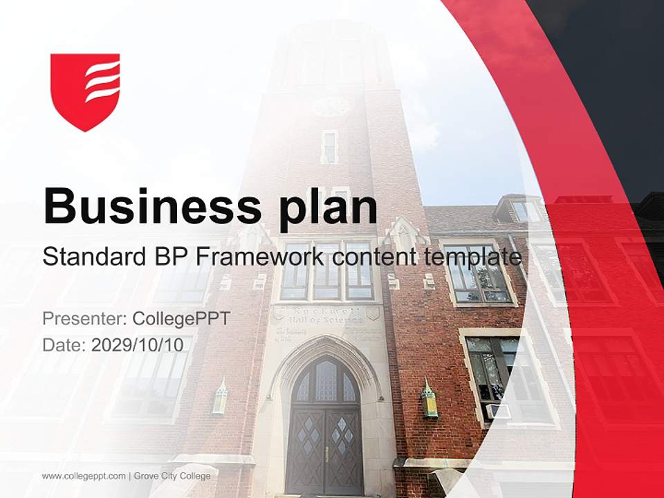 Grove City College Competition/Entrepreneurship Contest PPT Template4:3 ratio PPT effect preview image9