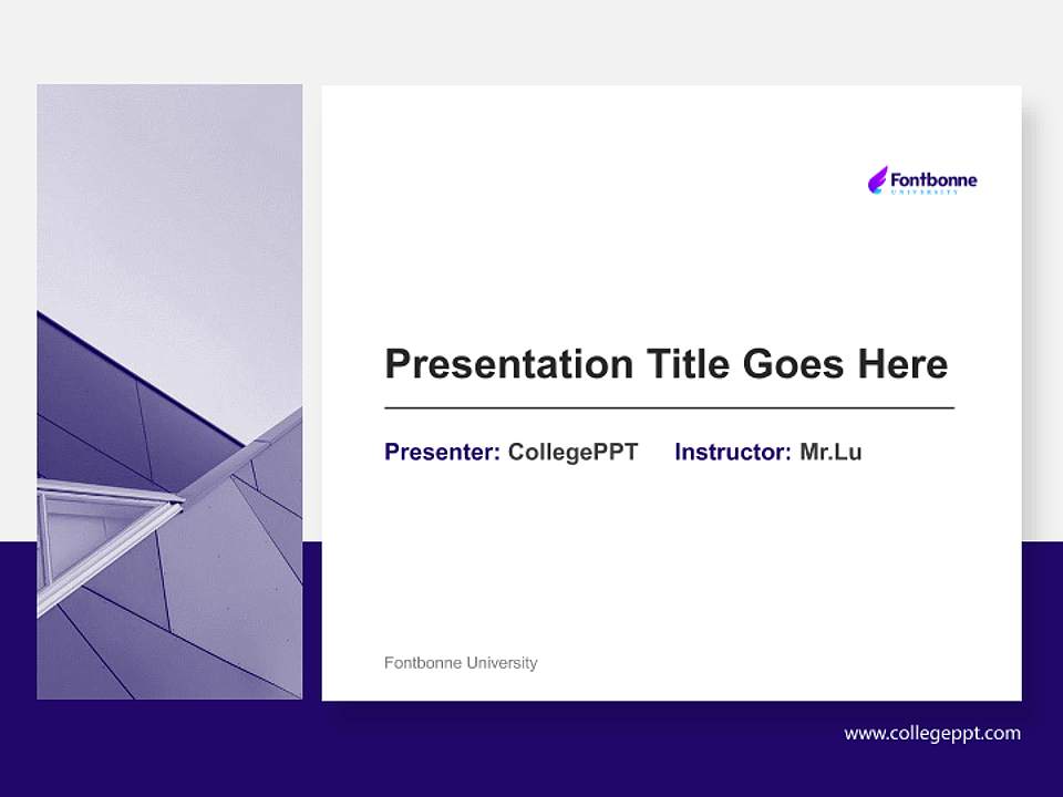 Fontbonne University General Purpose PPT Template4:3 ratio PPT effect preview image6