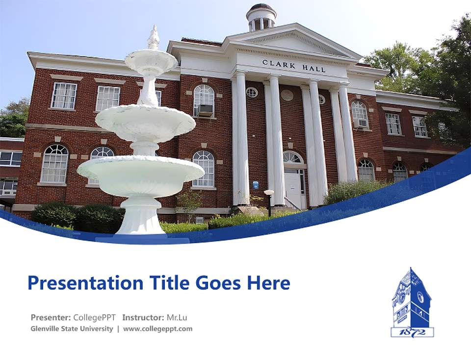Glenville State University Course/Courseware Creation PPT Template4:3 ratio PPT effect preview image5