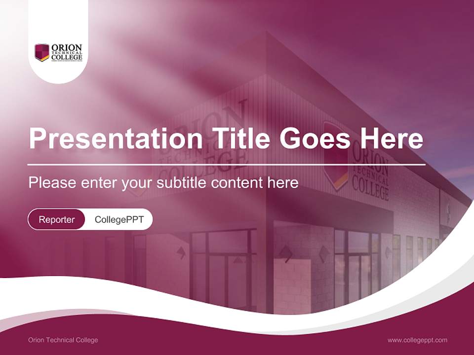 Orion Technical College Lecture Sharing and Networking Event PPT Template4:3 ratio PPT effect preview image4