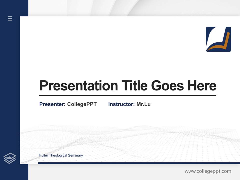 Fuller Theological Seminary Thesis Proposal/Graduation Defense PPT Template4:3 ratio PPT effect preview image5